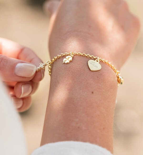 KAYA sieraden Bedelarmband 'Fijne Jasseron' | Stel Zelf Samen