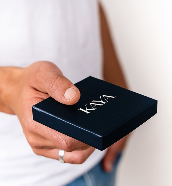 KAYA sieraden Leren Herenarmband met Initialen