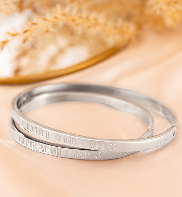 KAYA sieraden Slavenarmband 'Kies je tekst'