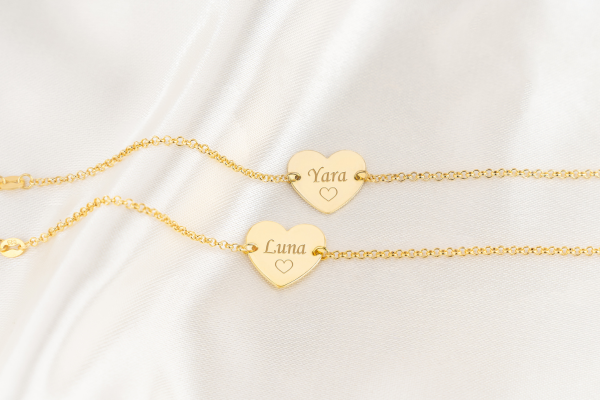 Vergulde disc armbanden met gravure