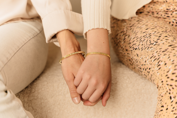 Moeder dochter armband bangles met gravure