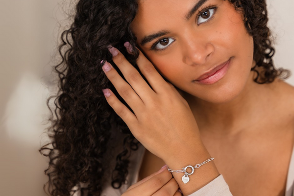 Schakelarmband met hartje en naam