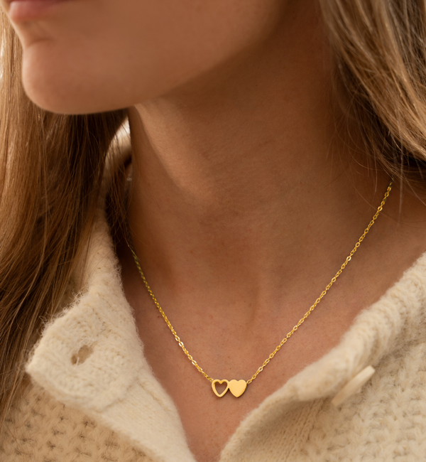 KAYA sieraden Armband Dames Two Hearts | Stainless Steel