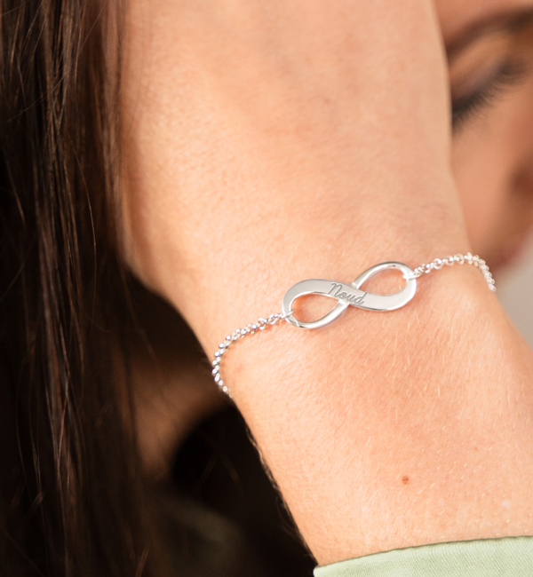 KAYA sieraden Armband 'Infinity' met Gravure
