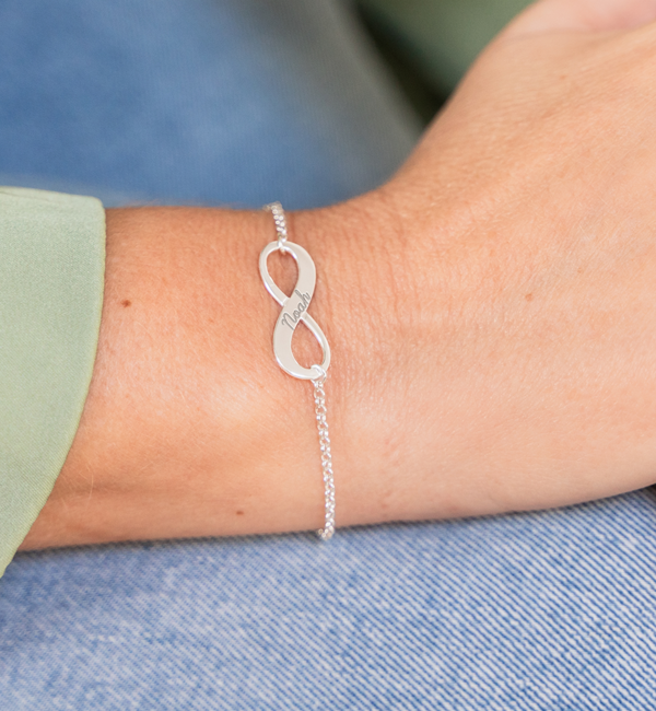 KAYA sieraden Armband 'Infinity' met Gravure