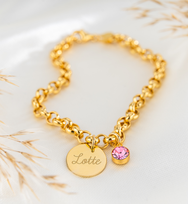 KAYA sieraden Armband  met Naam en Geboortesteen