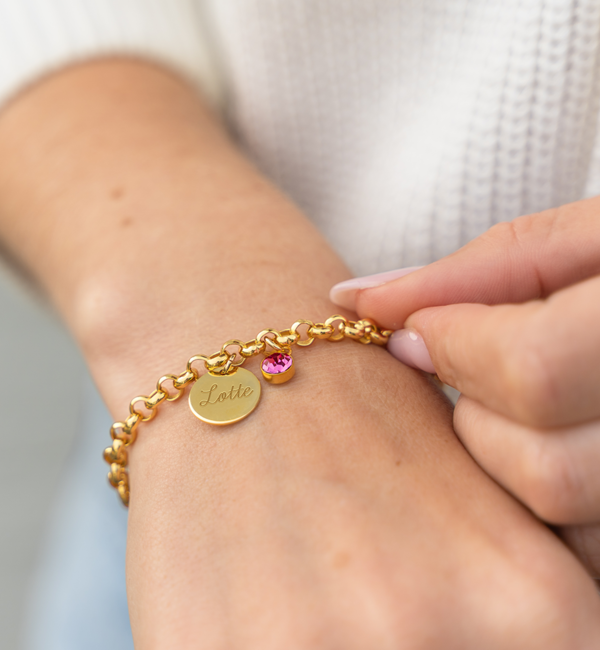 KAYA sieraden Armband  met Naam en Geboortesteen