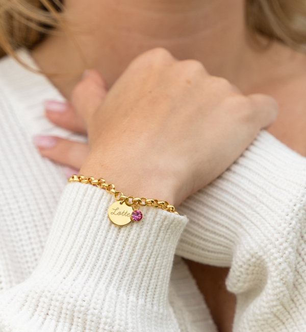 KAYA sieraden Armband  met Naam en Geboortesteen