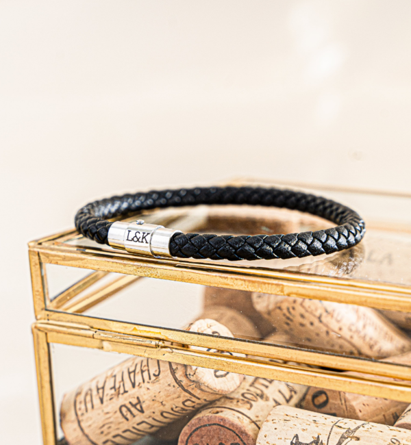 KAYA sieraden Armband van Leer met Initialen