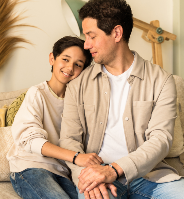 KAYA sieraden Armband van Leer met Initialen