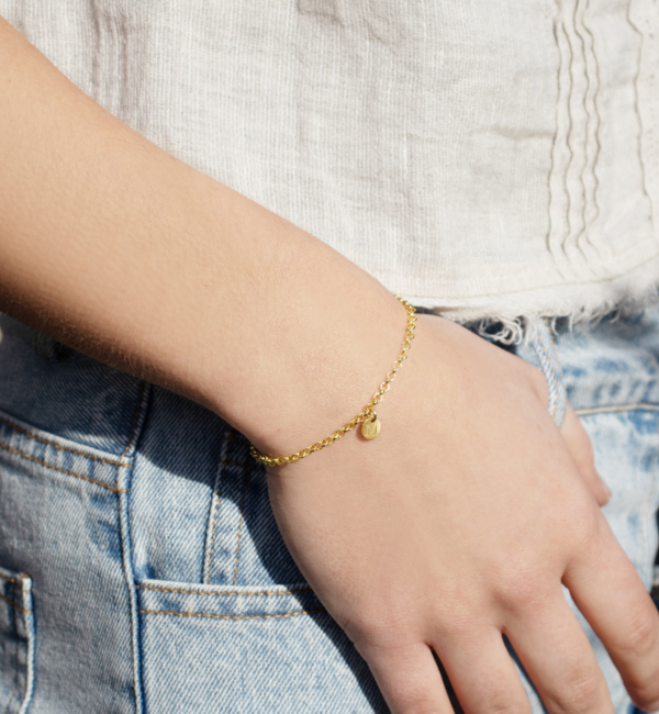 KAYA sieraden Bedelarmband met 1 letter 'Initials'