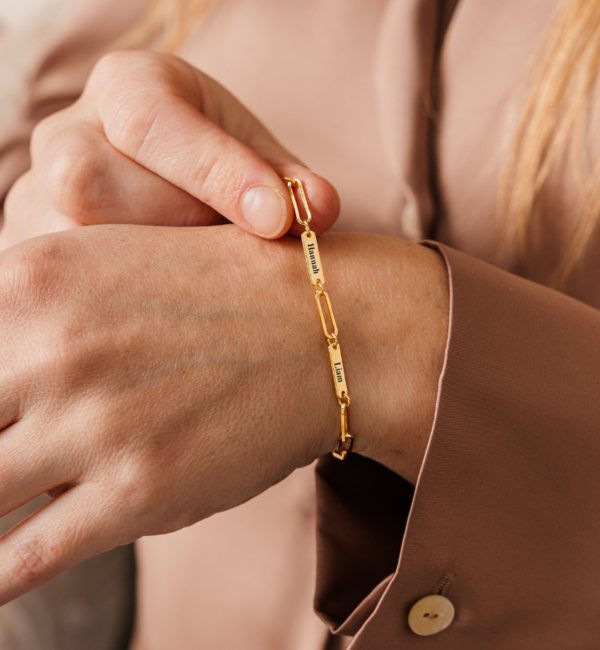 KAYA sieraden Cadeau voor Oma 'Schakelarmband met namen'