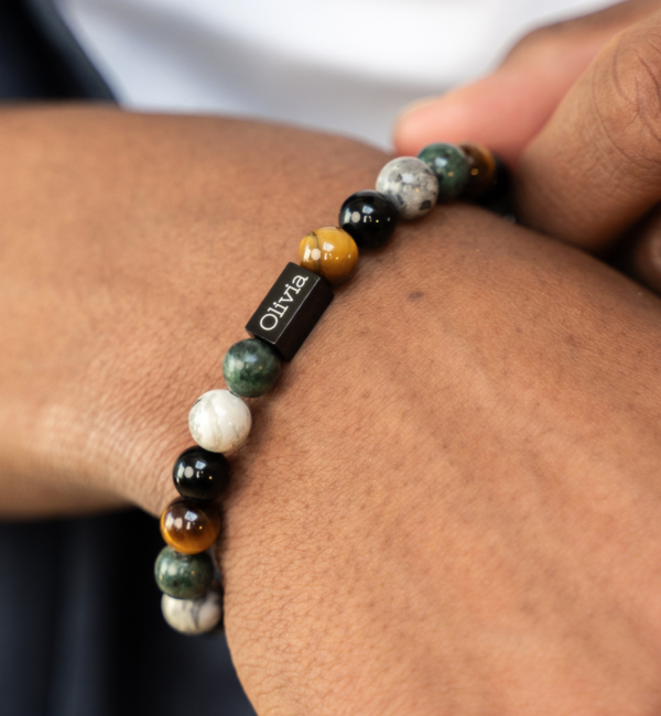 KAYA sieraden Edelstenen Armband Heren Mixed Forest