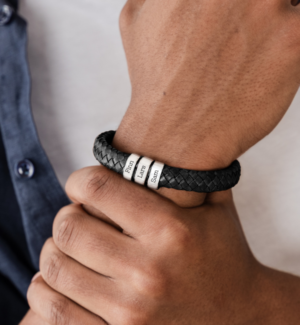 KAYA sieraden Herenarmband Leer Rock My World | Kies je Bedels