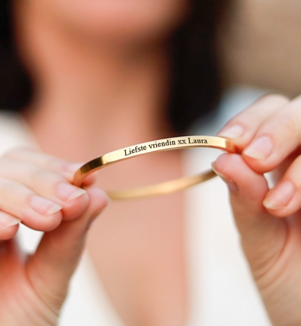 KAYA sieraden Slavenarmband 'Classic' met Gravure