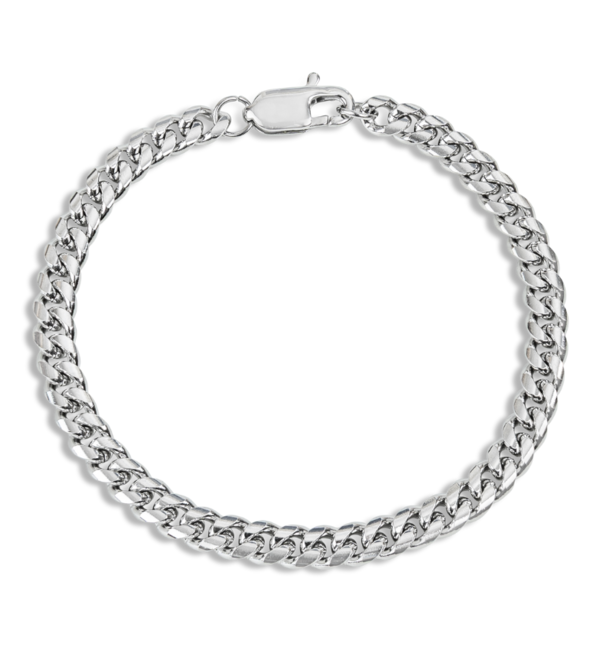KAYA sieraden Stalen herenarmband gourmet zilver I 6 mm